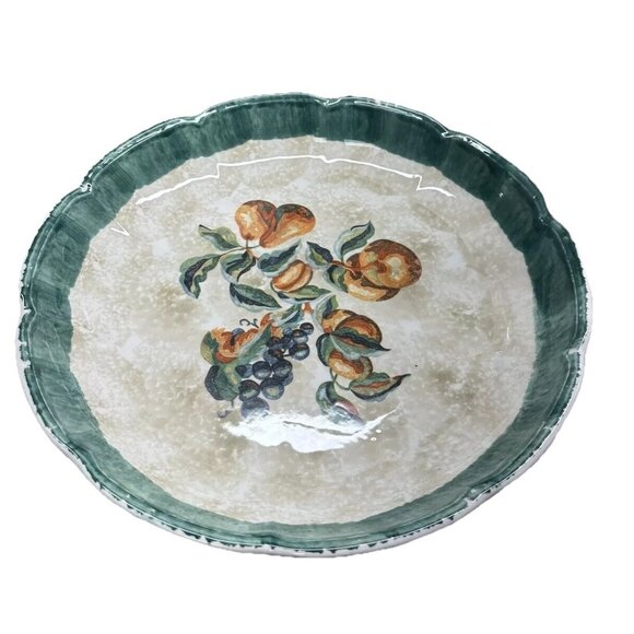VTG Handpainted Ceramica Due Torri Italy Stamp Ceramic Fruit Serving Bowl Pasta